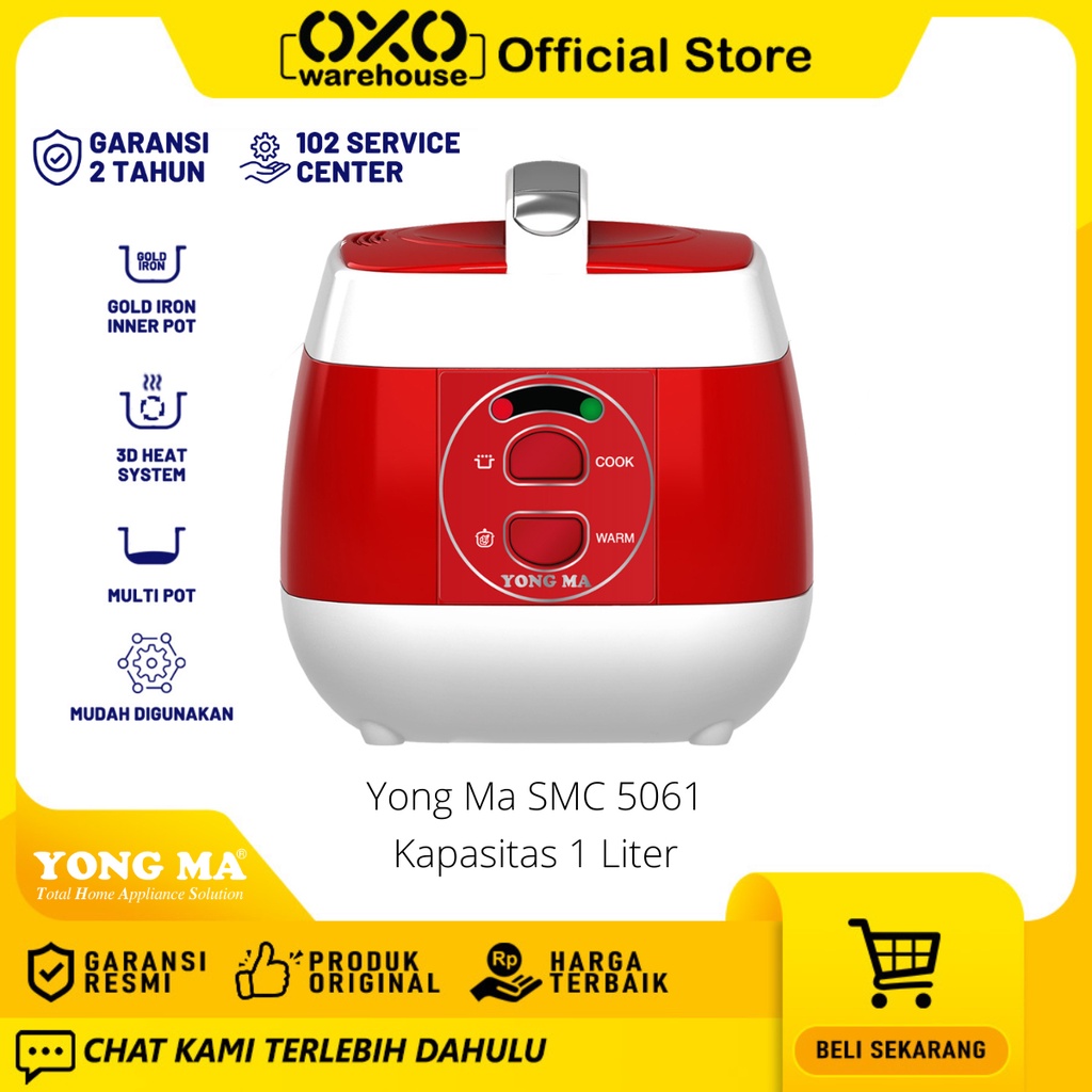 Oxo Warehouse - Yong Ma Rice Cooker Magicom 1 Liter SMC 5061 garansi resmi yongma ricecooker mini