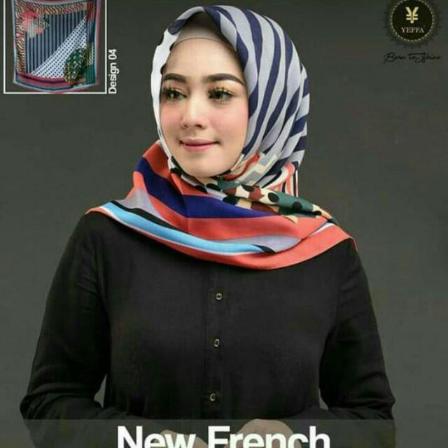 Kerudung segiempat new french by Yeffa