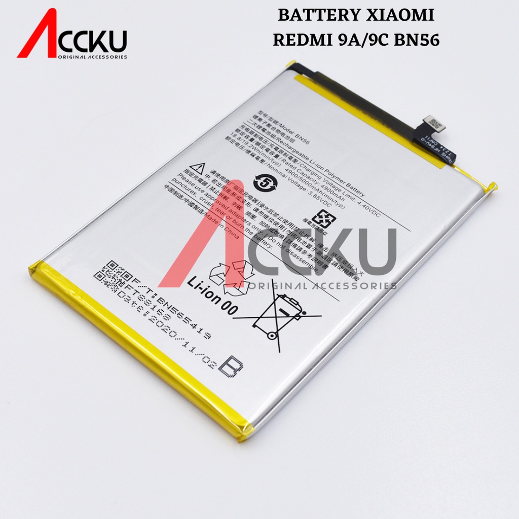 BATERAI XIAOMI REDMI 9A BATERAI XIAOMI BN56 BATERAI XIAOMI REDMI 9C BATTERY XIAOMI REDMI 9A ORIGINAL