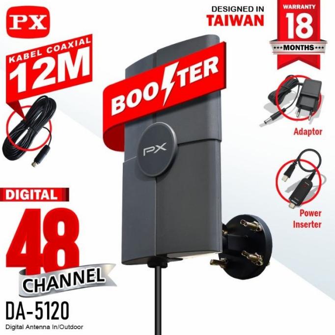 Diskon Antena Tv In/Outdoor Px Da-5120 Digital Tv Dengan Booster