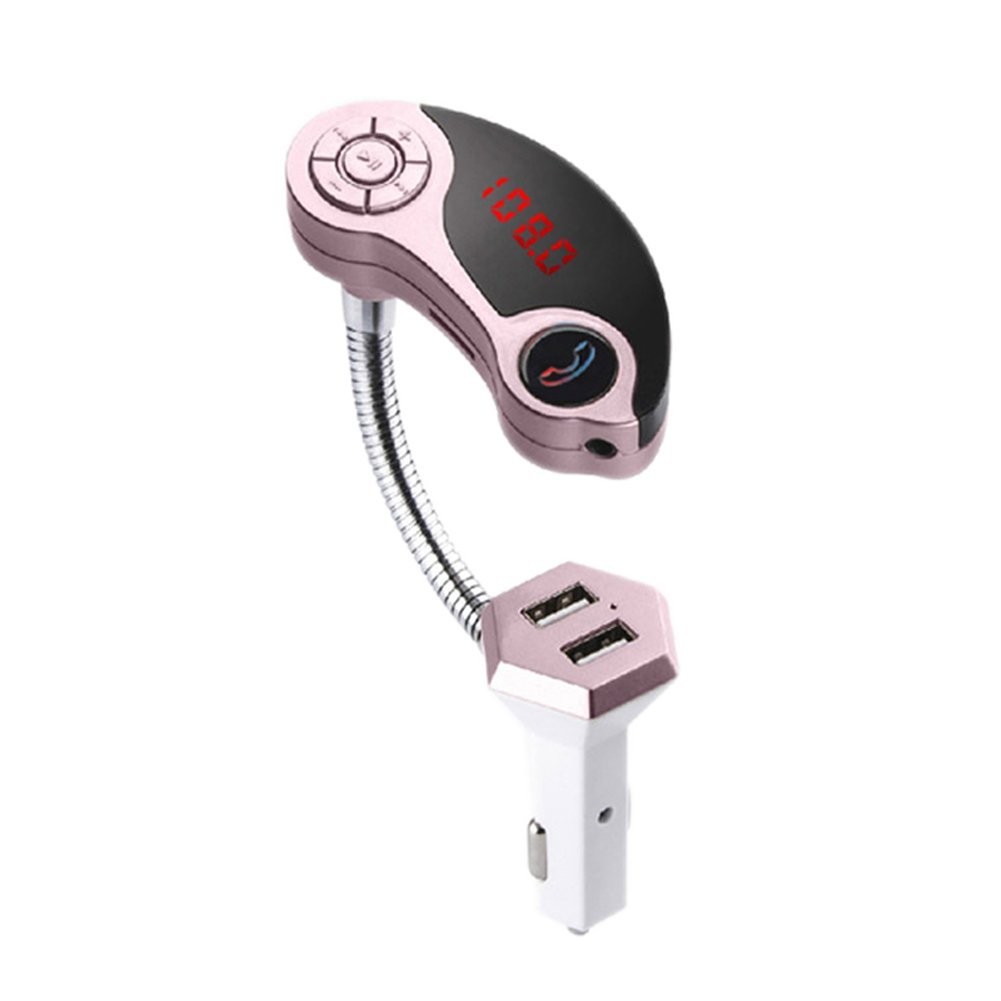 Bluetooth Car Kit Hands-free Car MP3 Player FM Transmitter Dual USB Charger 5V 2.5A Red Light LCD Display GT86