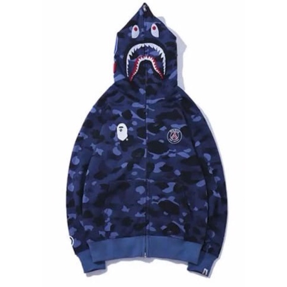 Jaket bape x shark Original