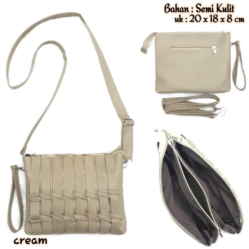 REALPICT 100% New Sling Bag NYAM-NYAM Pagar Anyam / Tas Selempang