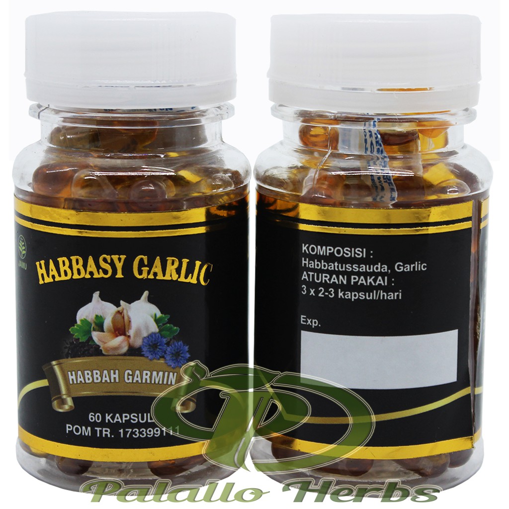 Habbasyi Garlic | Habbatussauda | Habbah Garmin isi 60 Kapsul | BPOM