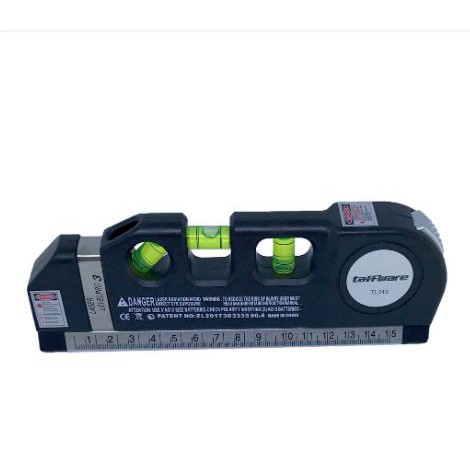 [ALATUKUR] -  Taffware LEVELPRO3 Penggaris Laser Horizontal Vertical 250CM + Waterpass