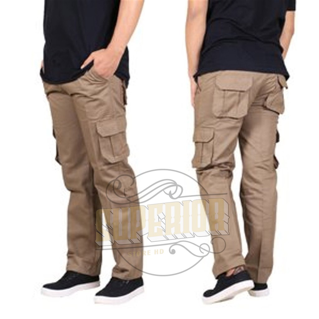 Celana panjang kargo Moka