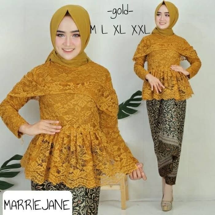 kebaya marriejanie kebaya brokat wisuda gold