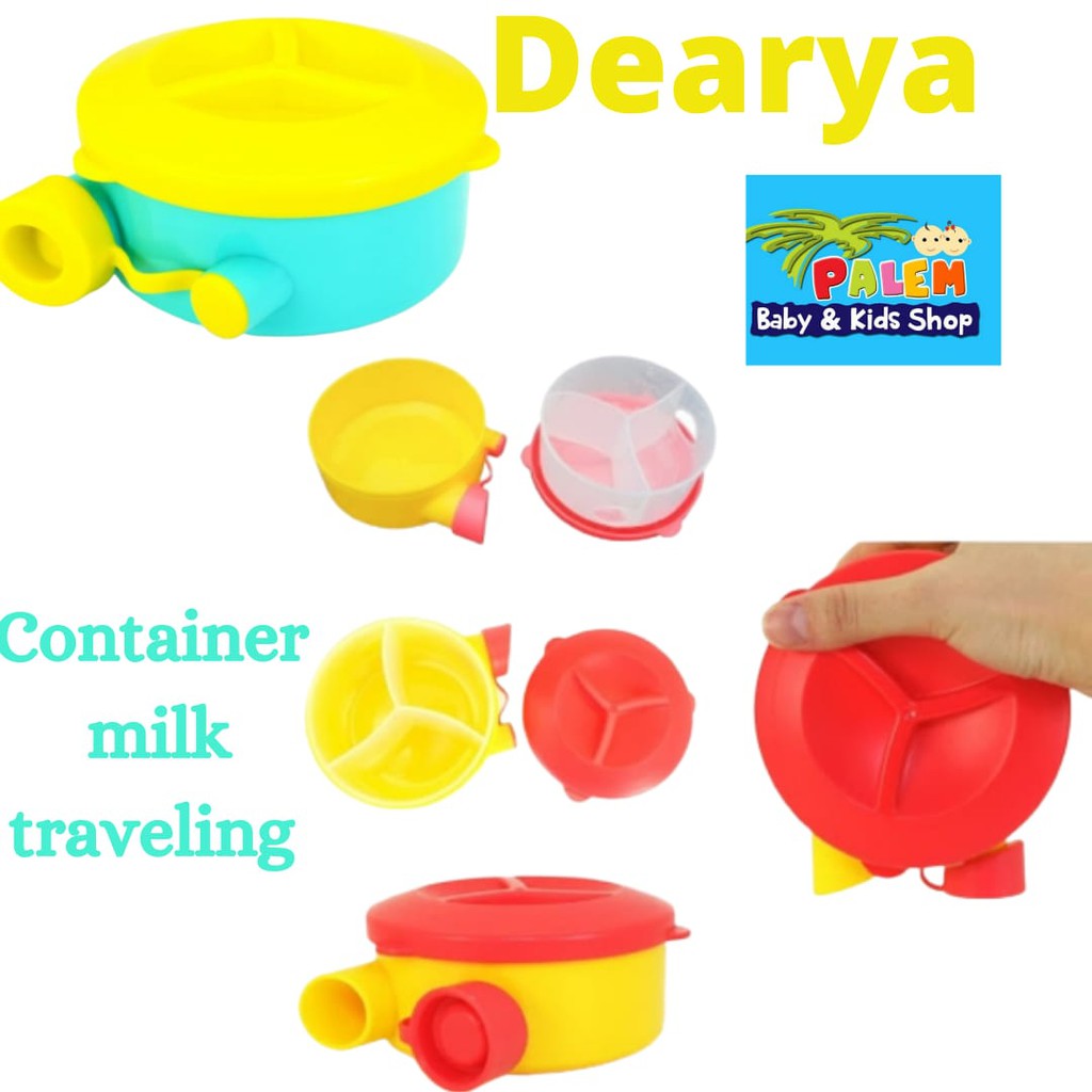 Dearya snack milk powder container milk dispenser traveling tempat susu bubuk 1501