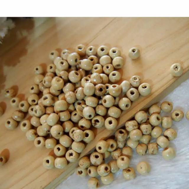 Manik kayu Bulat 8mm - Monte Kayu - manik kayu