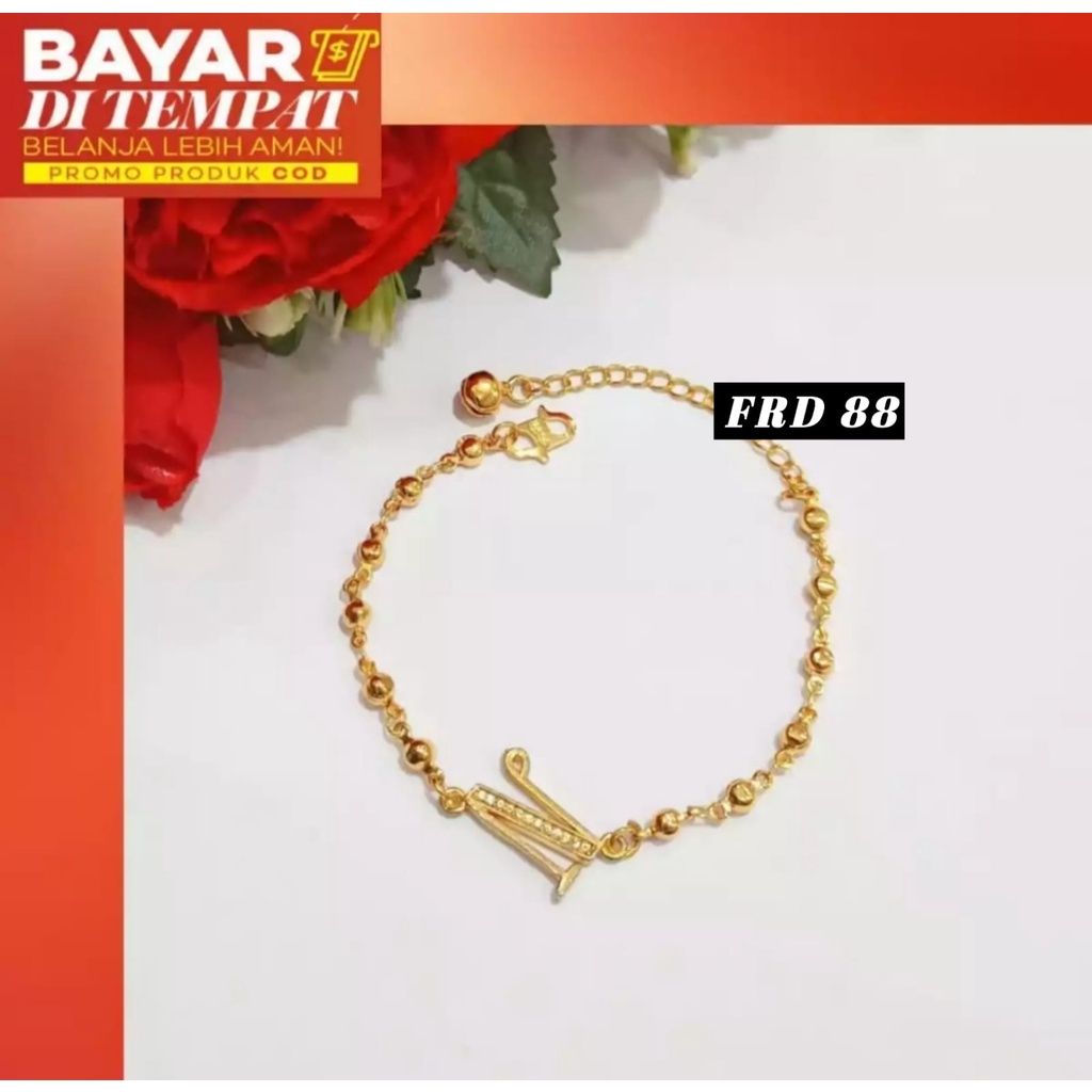 GELANG TANGAN HURUF  ALFABET A-Z MASA KINI/ACCESSORIES WANITA TERLARIS