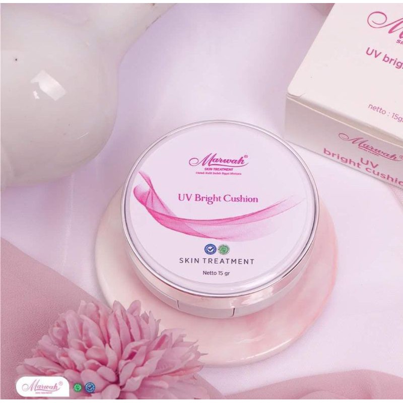 BedakMarwah/UVBrightCushion/kecantikan wajah/Kosmetik kecantikan /kosmetik wajah/Kosmetik marwah
