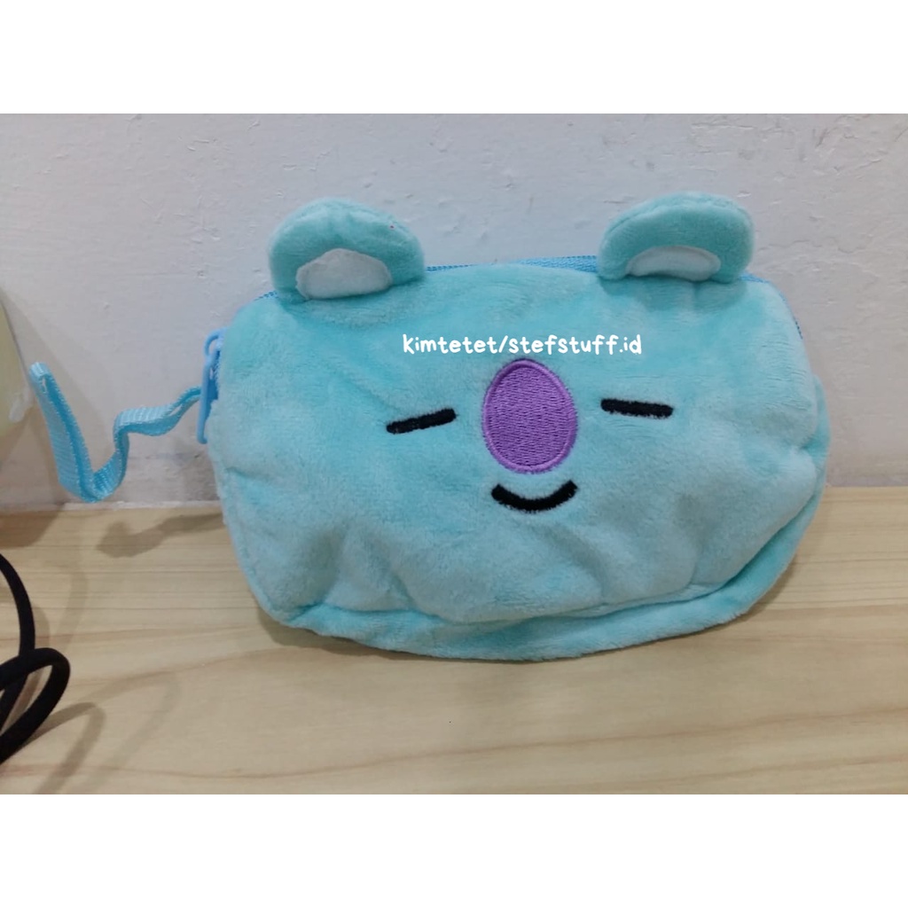 UNofficial Pouch Serbaguna Kain Lembut Halus Dompet Double Zipper 2 Resleting Wallet Bulu Beludru BT