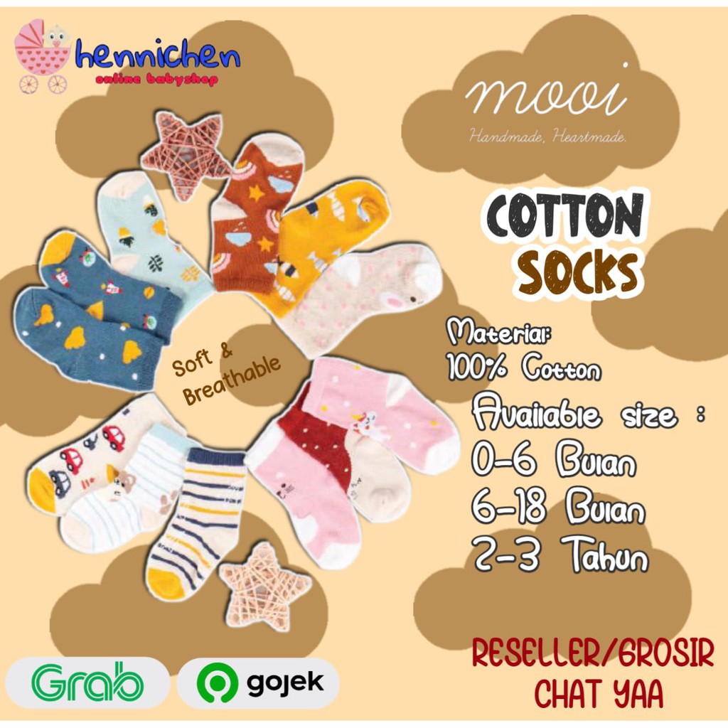 PROMO 7.7 PROMO MURAH MOOI Cotton Socks Kaos Kaki Anak Motif Lucu Isi 2 Pasang