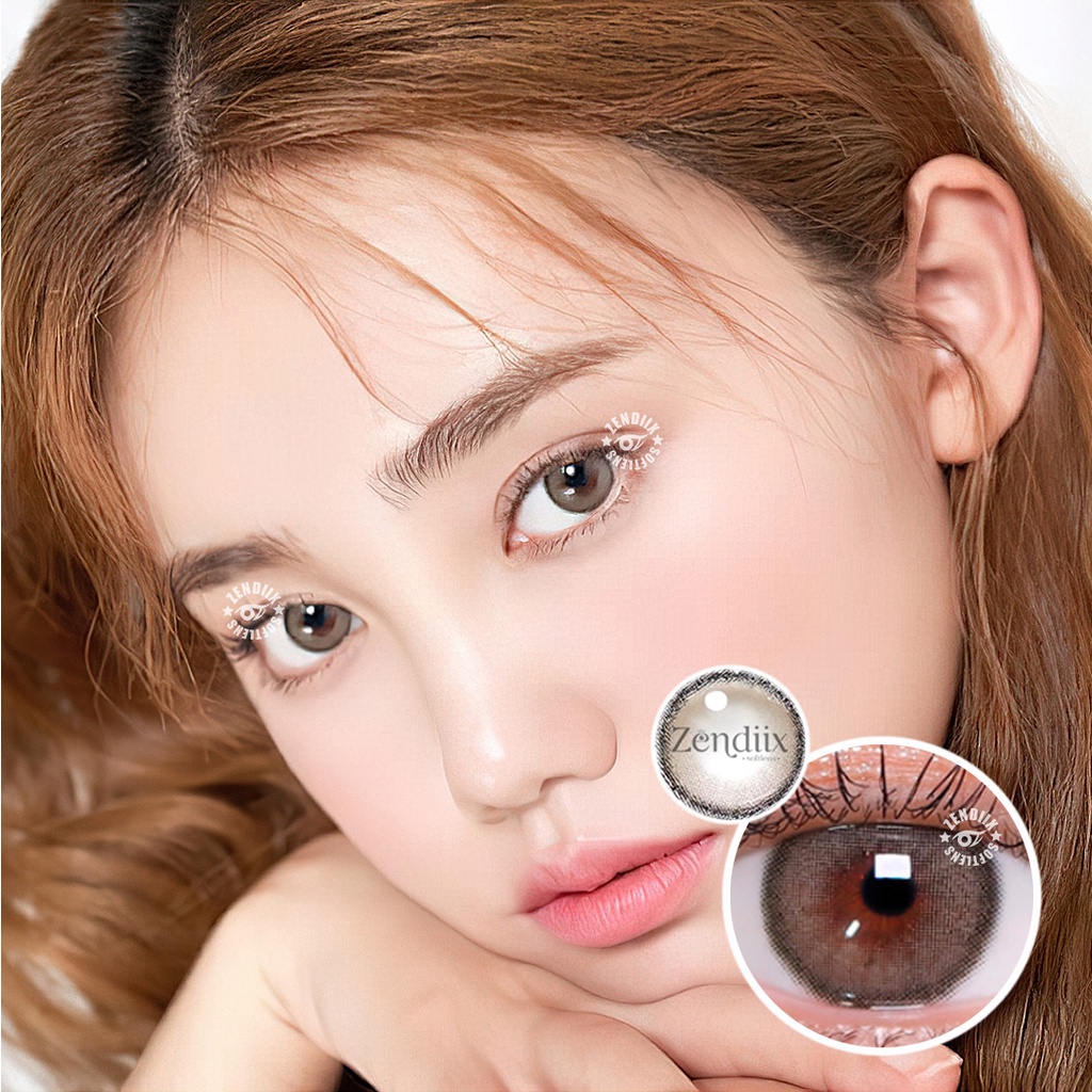 Softlens I-DOL ROZE Warna NUDE 14.5mm Normal Minus
