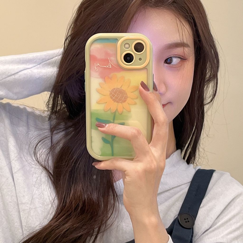 Case Motif Bunga Matahari Untuk iPhone 12 13 11 Pro Max X Xs Max Xr jsjk