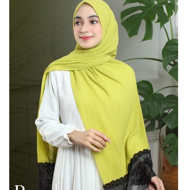 hijab pelisket renda hijab pelisket renda kanan kiri hijab segi empat