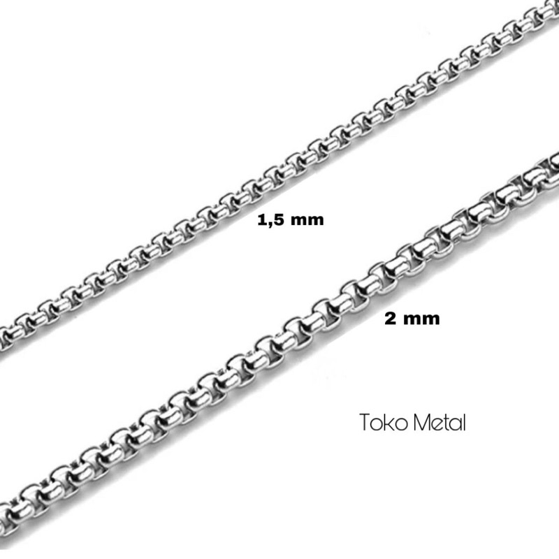 Kalung Titanium Model Rantai Pria Dan Wanita Anti Karat [ Toko Metal ]