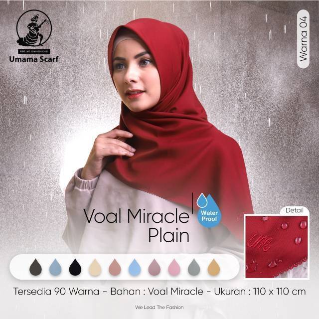 Promo ECER COD Hijab Voal Laser Cut Miracle Plain 