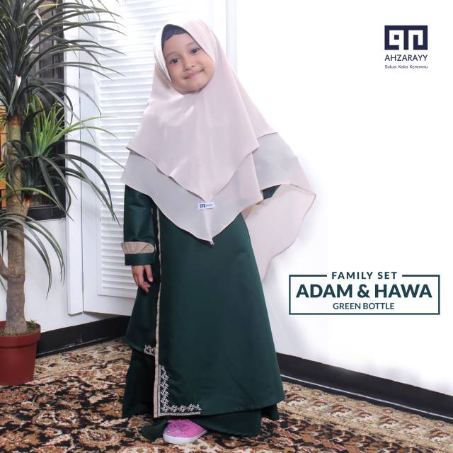 Gamis baby hawa green bottle ori by Ahzarayy