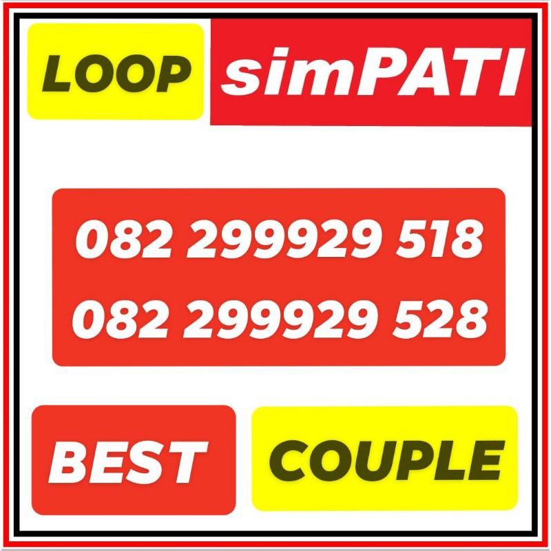 Nomor Cantik Simpati Loop Couple Murah