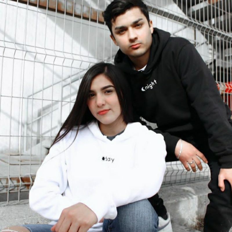 S - XXXXXL(6XL) COUPLE Jaket Hoodie Couple BIGSIZE Hoodie DAY and NIGHT Hoodie The Moon And The Sun