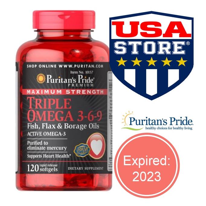 Jual PURITAN TRIPLE OMEGA 3 6 9 MAXIMUM STRENGTH 60 120 240