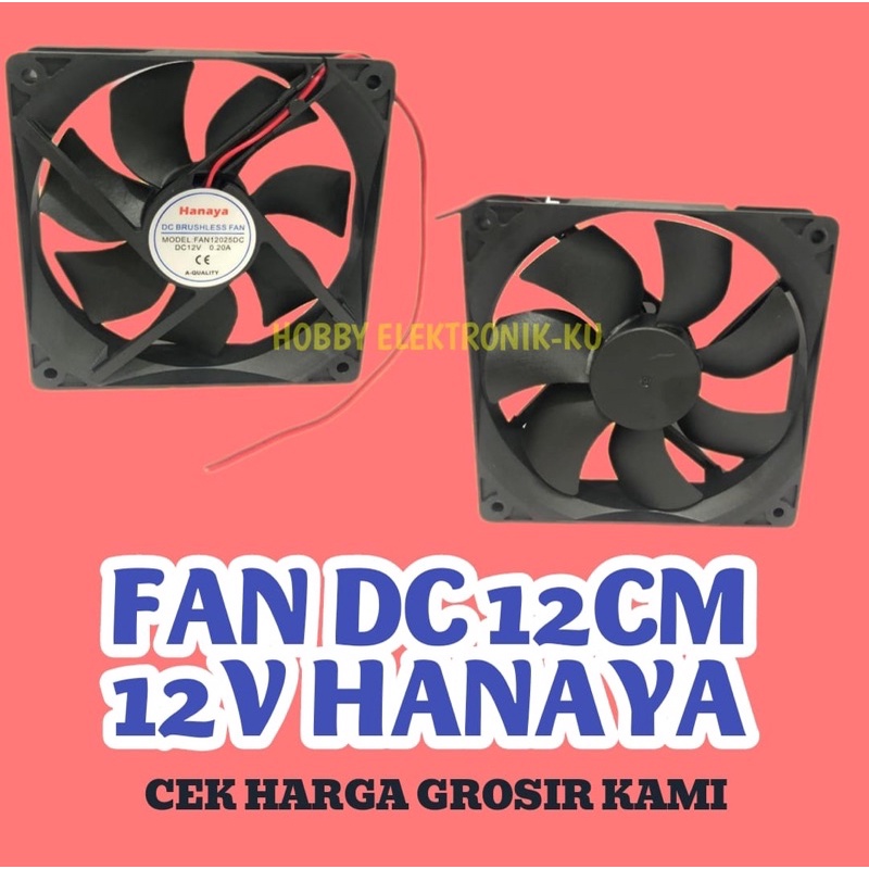 FAN DC 12CM 12V HANAYA