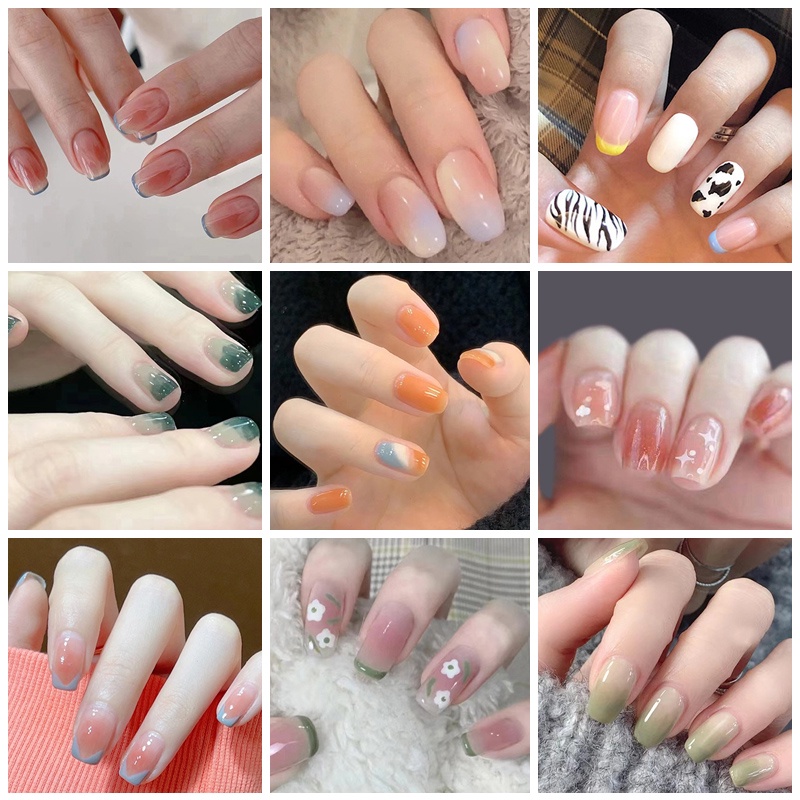 R461-r480 24pcs / Kotak Kuku Palsu Full Cover Untuk Nail Art