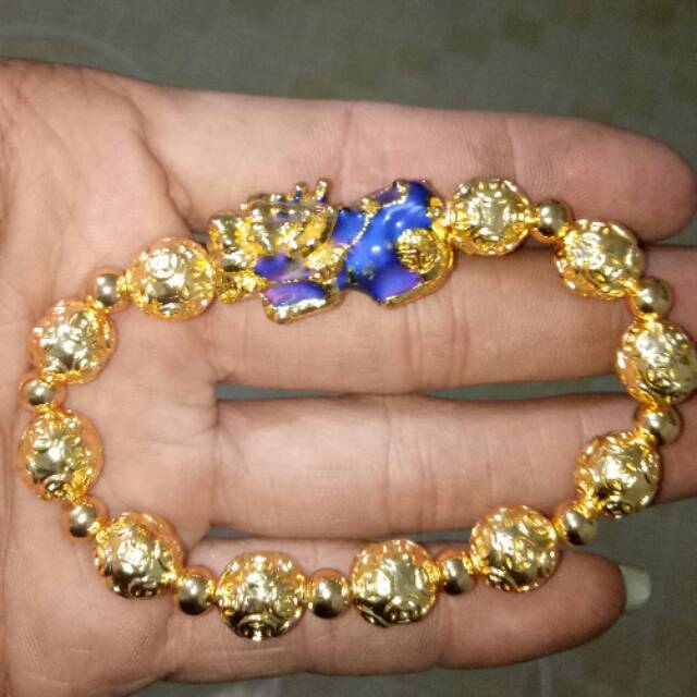 Gelang Pixiu Gelang Pria Celupan Emas Pixiu