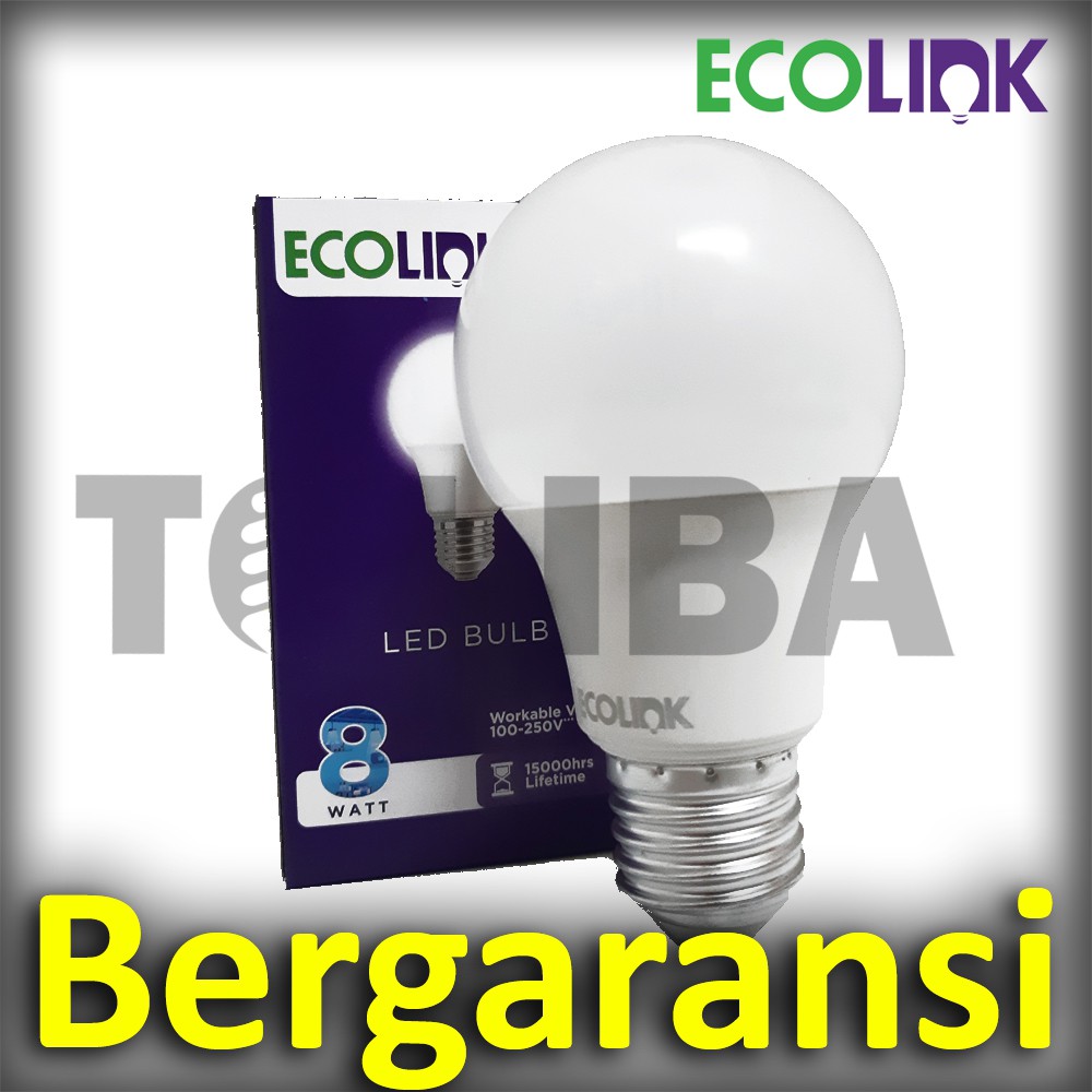 lampu led ecolink 8watt 8 watt 8w 8 w / led ecolink / lampu led garansi SNI