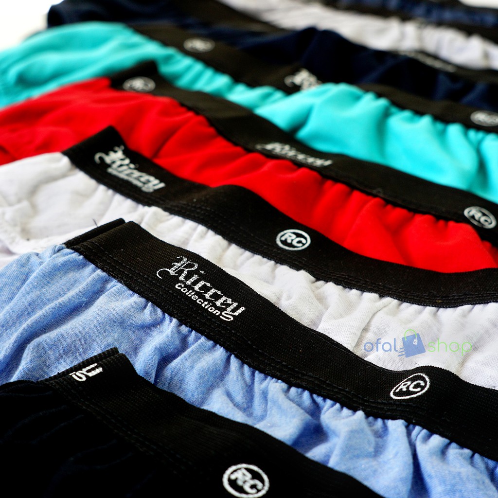 6 pcs celana dalam Pria Riccey big size Ready
