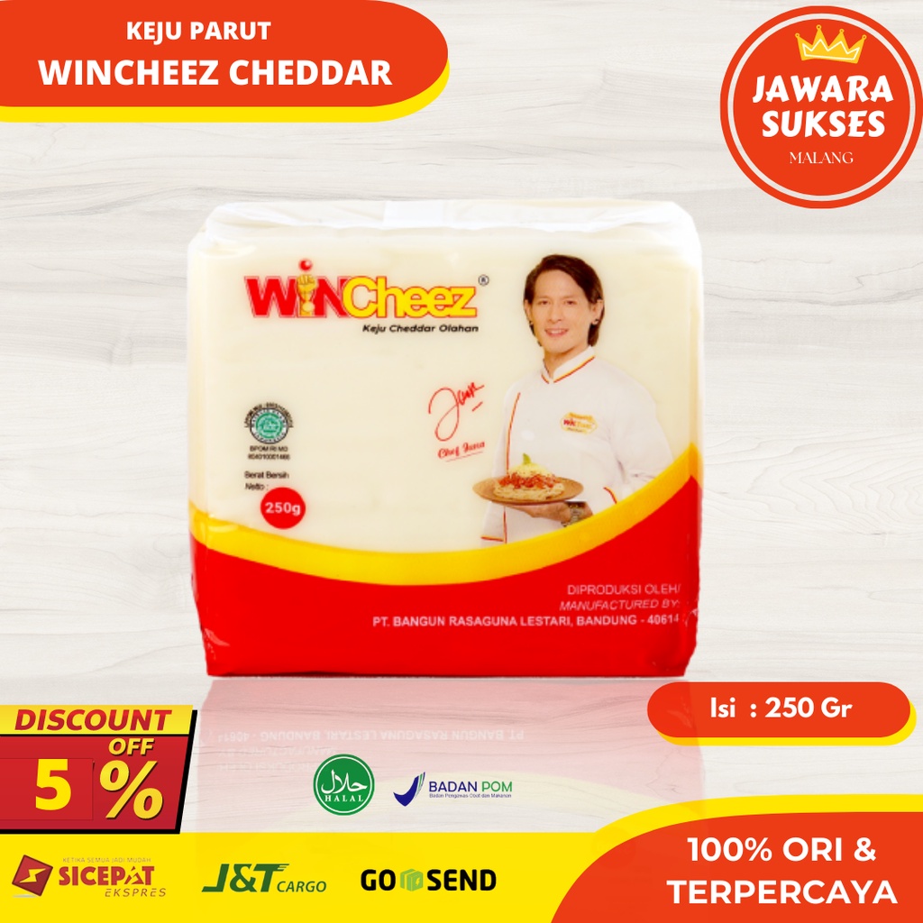 

Keju Parut Wincheez 250gr Halal | Keju Cheddar