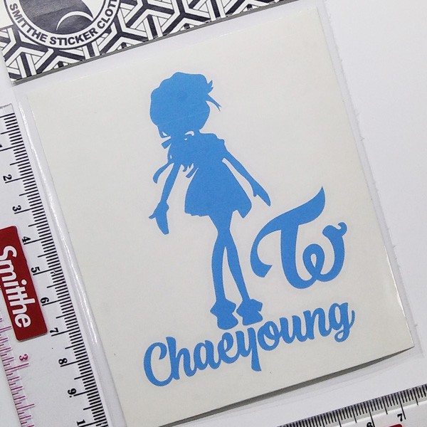 Stiker TWICE Member Silhouette Anime di M/V Candy Pop Cutting Sticker untuk aksesoris Mobil Motor