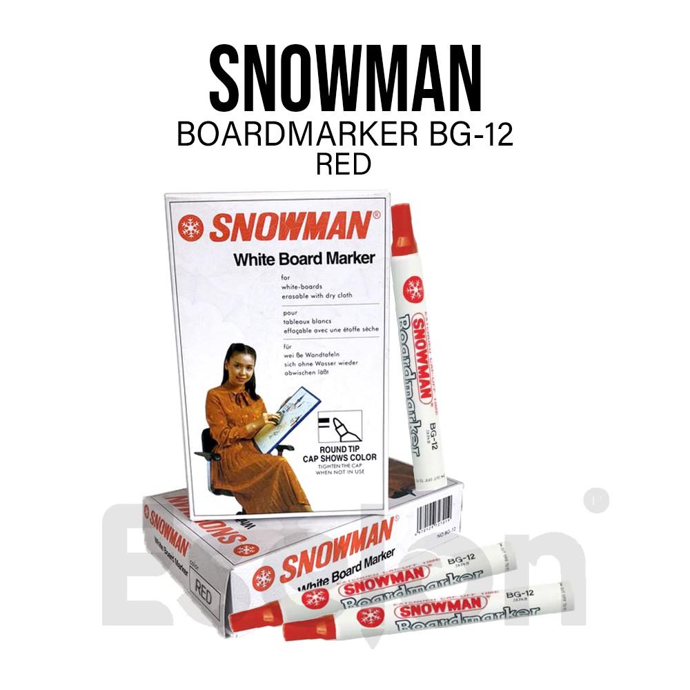 

1pc Spidol Snowman Whiteboard Marker / Snowman Boardmarker BG-12 BISA HAPUS