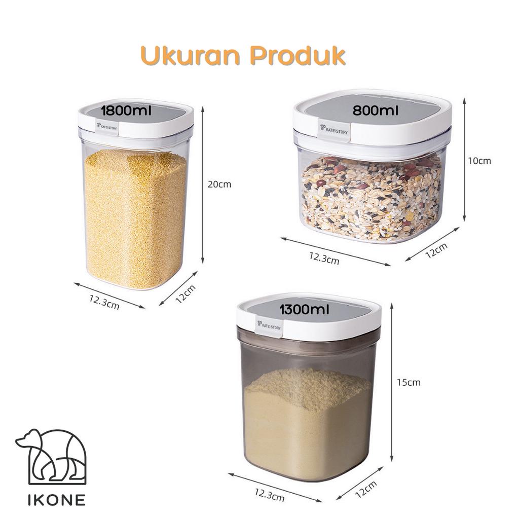 【IKONE】YOMA Toples Kotak Penyimpanan Makanan Toples Susu Kedap Udara Berkualitas Suction Vacuum Sealed Box Kotak Vakum Food Container