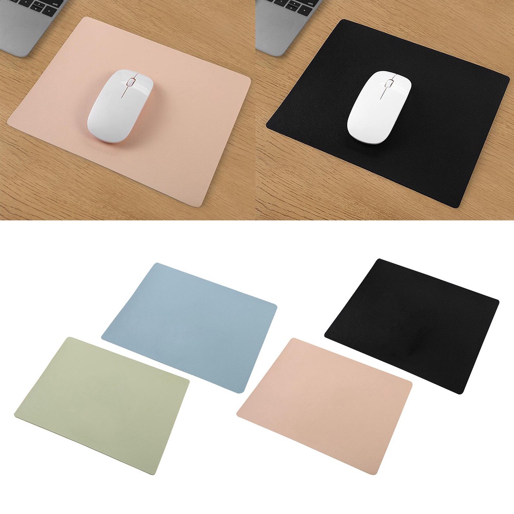 Mouse Pad Gaming Bahan Kulit Pu Dengan Bantalan Pergelangan Tangan Untuk Komputer Kantor