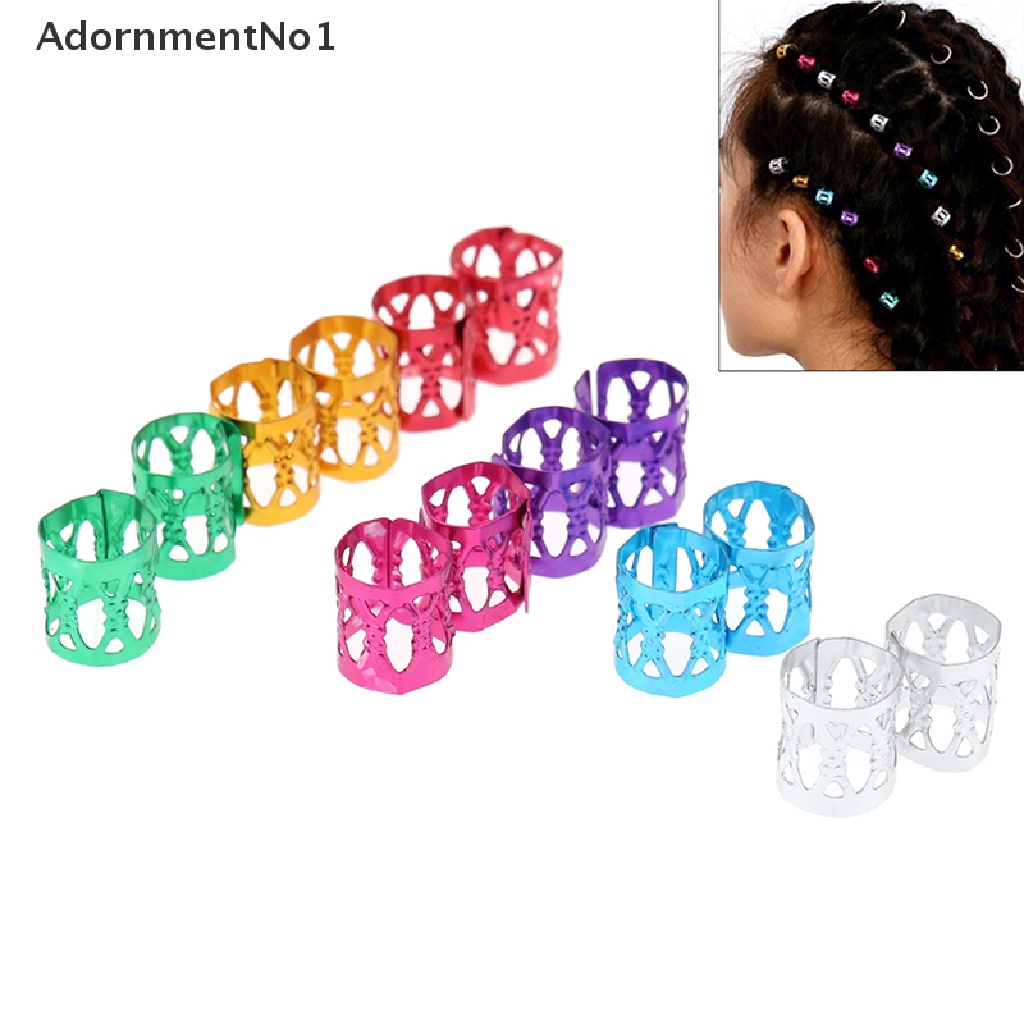 (AdornmentNo1) 100pcs / Set Cincin Manik-Manik Untuk Aksesoris Rambut Kepang / Gimbal