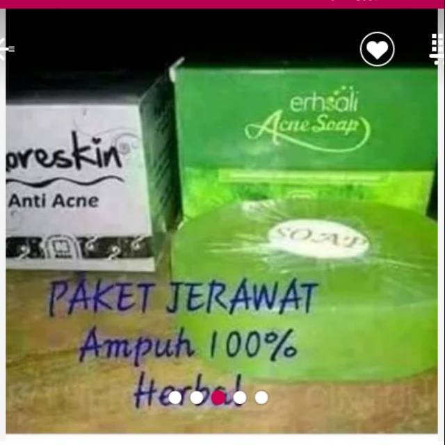 Jual Paket Jerawat Terdiri Dua Macam Sabun Muka Sama Cream Anti Acne ...