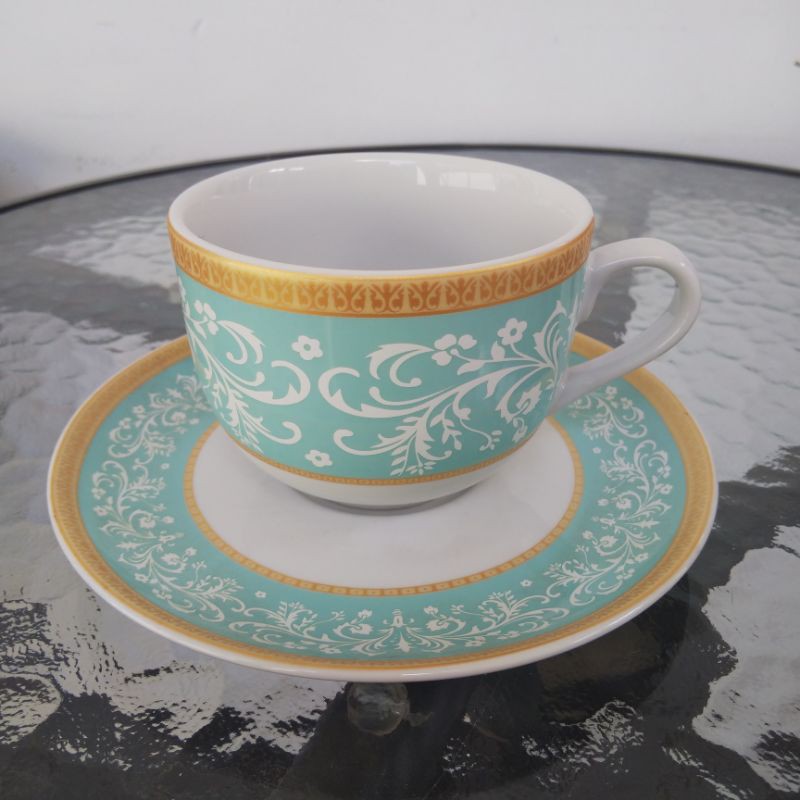 Coffee Cup | Cappucino Cup Porcelain | Cangkir Kopi motif ornamen | Tea Set