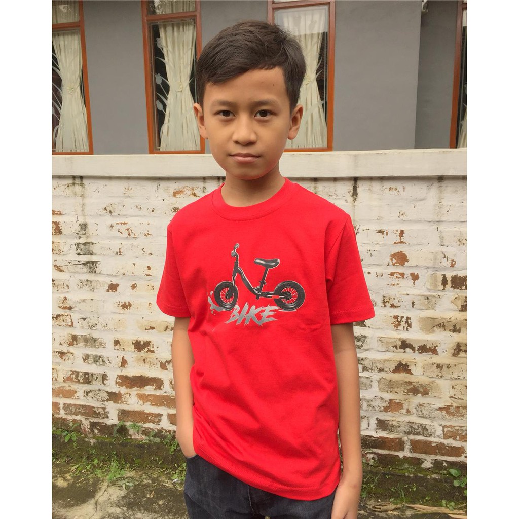 KAOS ANAK GAMBAR SEPEDA / BAJU ANAK / ATASAN ANAK