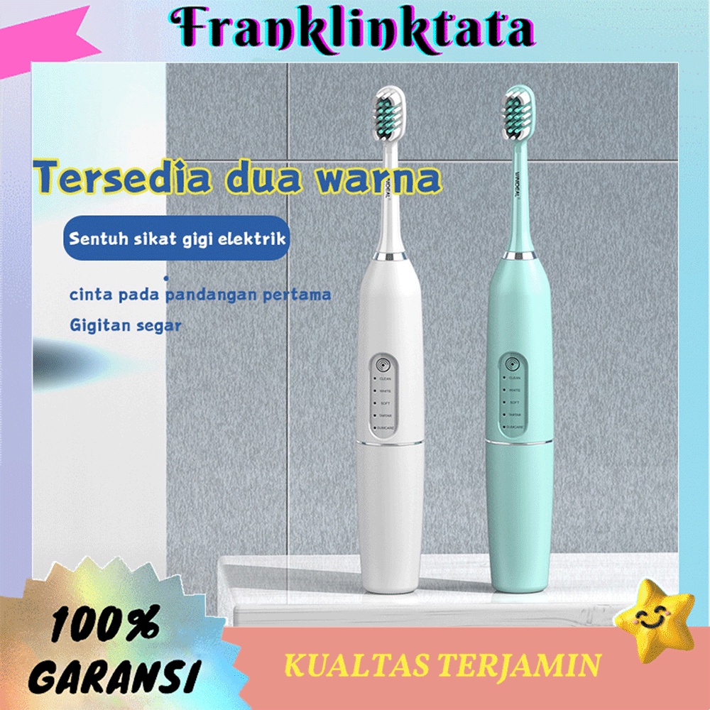 FLASH SALE! Smart Sonic Sikat Gigi Elektrik Electric Toothbrush Dental Scaling Pembersih Karang Gii Sonic Electric Toothbrush Sikat Gigi Elektrik SET Waterproof IPgi7