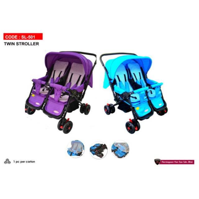Baby Stroller Twin Kembar (Side to side)