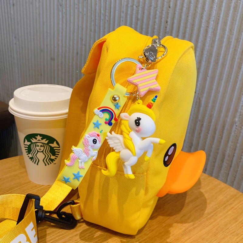 Fashion Lucu Pony Unicorn Anime Rainbow PVC Animal Unicorn Gantungan Kunci Untuk Pria Wanita Tas Ornamen Gadis Keyring