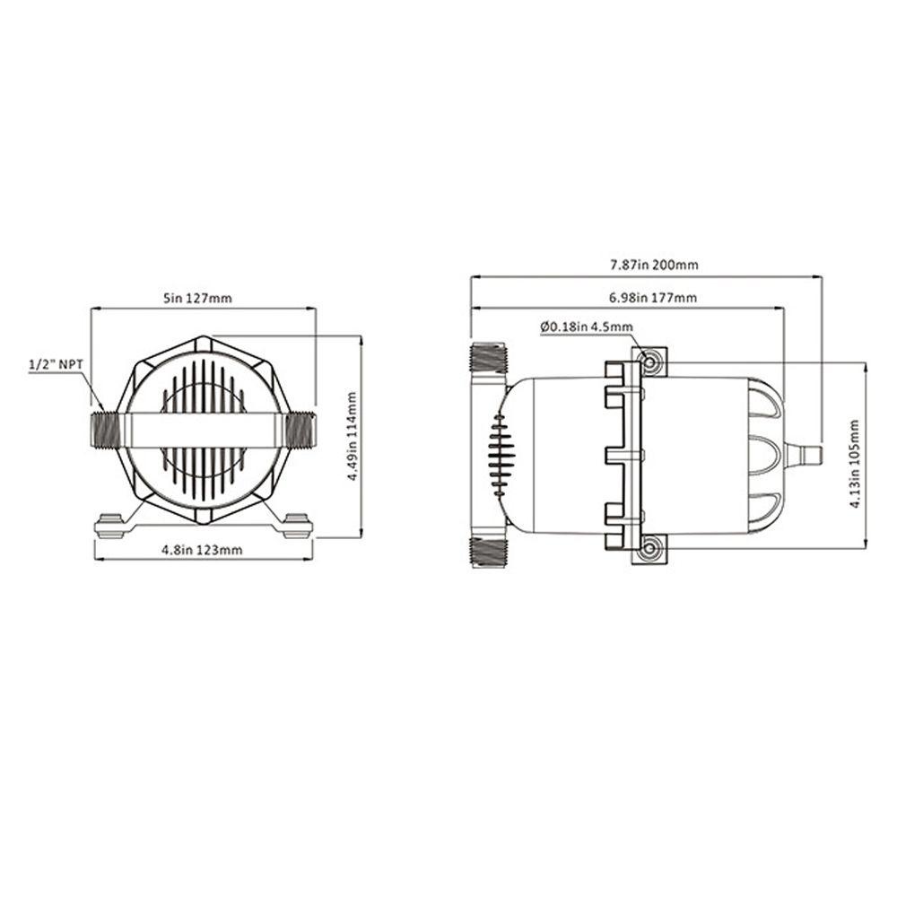 Preva Micro Pressure Tank Electric Caravan Kemping Motorhome Aliran Tinggi Taman Air Mancur Aquarium Electric Yacht Whale Pompa Penjernih Air