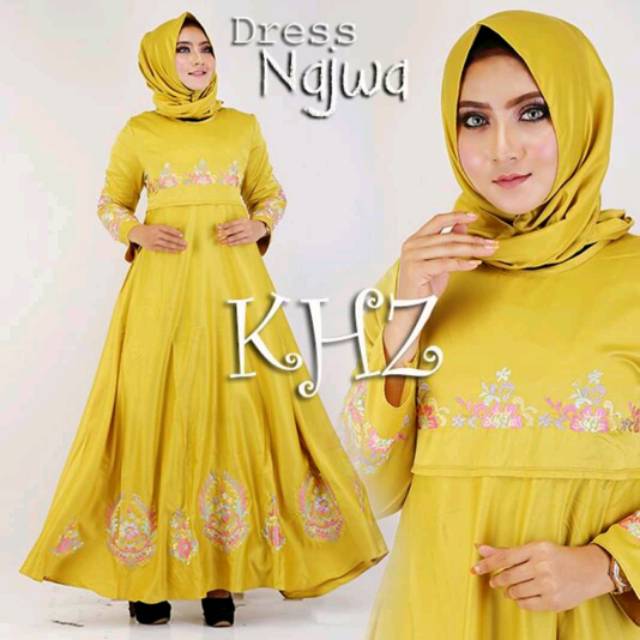 Dress najwa + pashmina by khz original