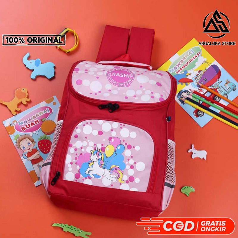 Tas Sekolah Ransel Anak Perempuan Dan Laki Laki SD TK PAUD Tas Punggung Backpack Sekolah Anak GOKIDS 598