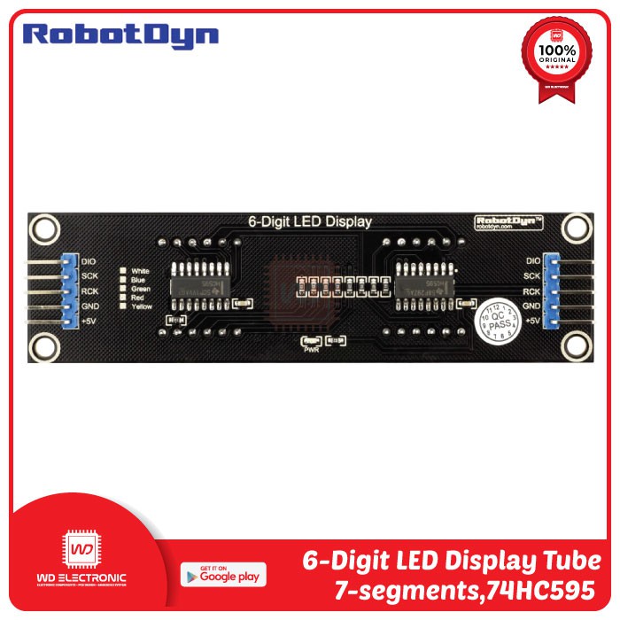 RobotDyn 6 Digit LED Display Tube 7 segments 0.56 inch 74HC595