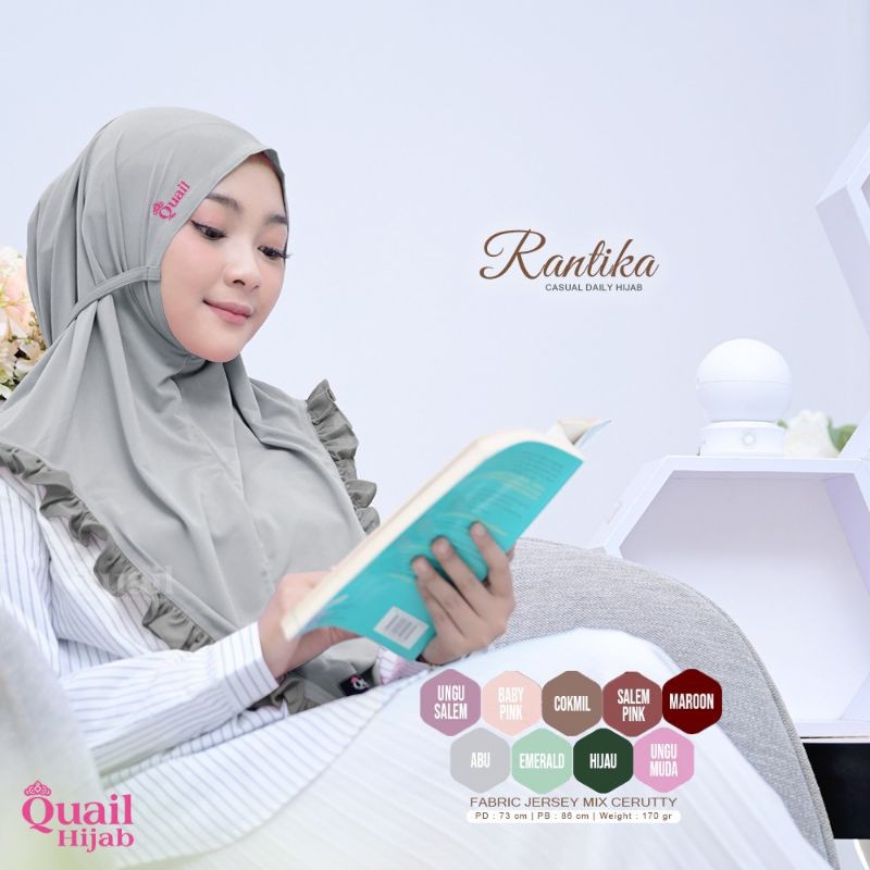 RANTIKA ORIGINAL QUAIL HIJAB | JILBAB INSTAN QUAIL | JILBAB DAILY QUAIL | JILBAB JERSEY QUAIL
