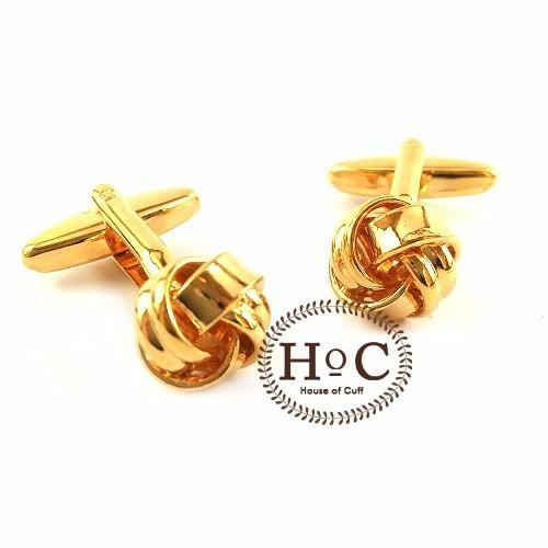 Cufflink Cufflink Cufflinks Manset Kancing Kemeja French Cuff Knot Gold