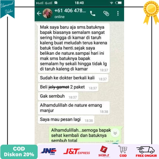 

◾COD◾ Obat Gurah Suara Dan Paru-Paru Asli Dan Aalami Dari De Nature